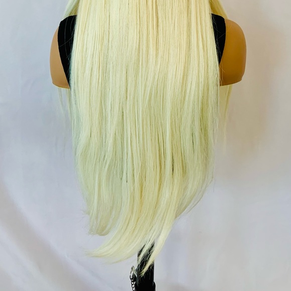 “Put On & Go” Long Ombre Blonde Synthetic Wig with Bangs - Picture 9 of 13